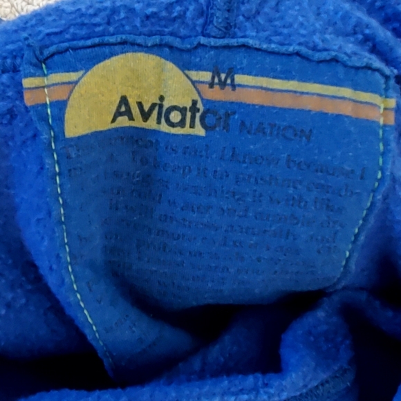 Aviator Nation Scuba Ninja Unisex Hoodie, Blue, Med, USA, Good Used Condition - Picture 7 of 15